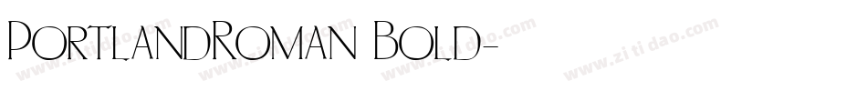 PortlandRoman Bold字体转换